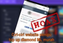 Ciri-ciri website penipu topup diamond