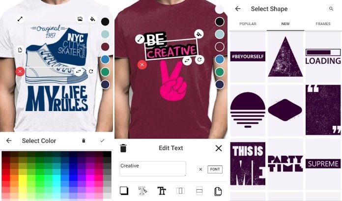 Aplikasi Desain Baju T-Shirt Design Yayprint