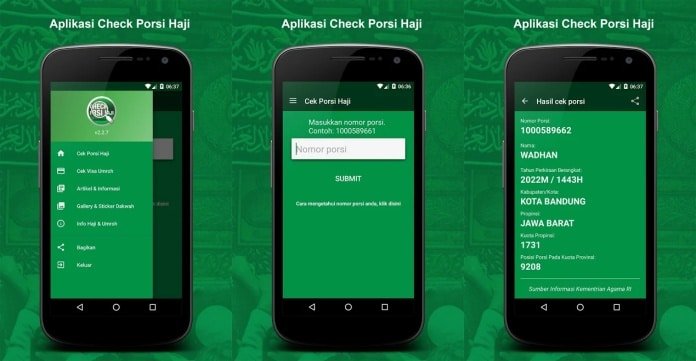Cara Cek Porsi Haji di Android